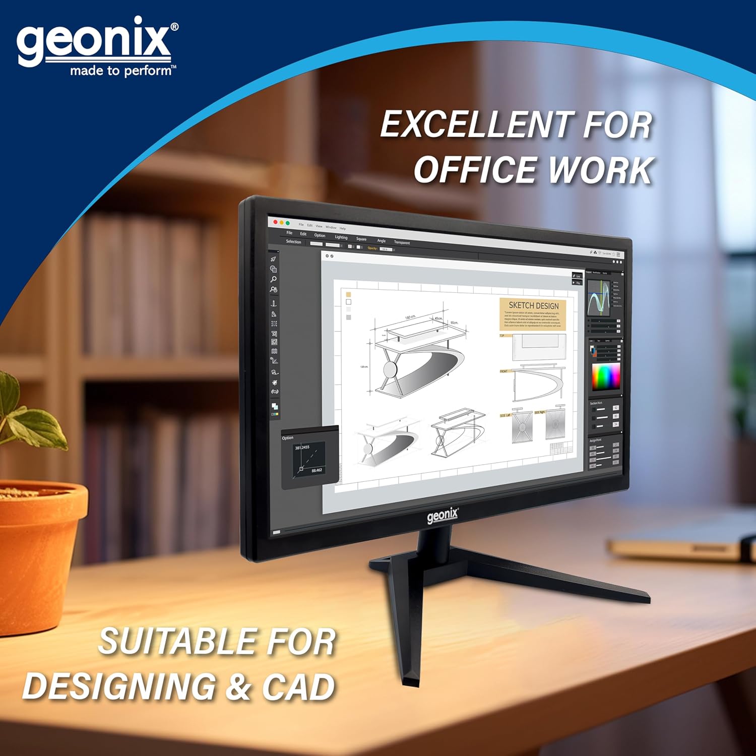 GEONIX GXTF-WVHDF185 18.5″ HD LED Monitor