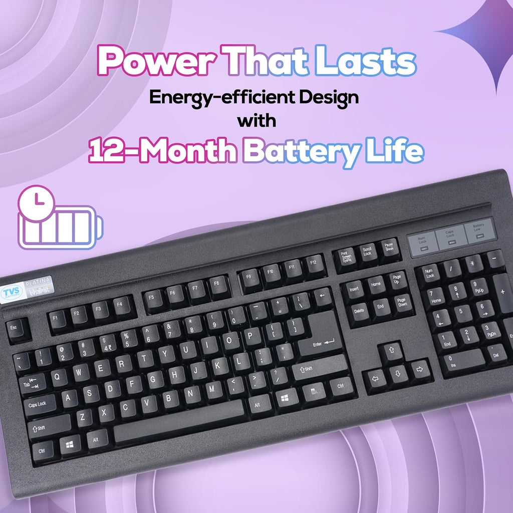 TVS Gold Platina Wireless Mechanical Keyboard & Mouse Combo