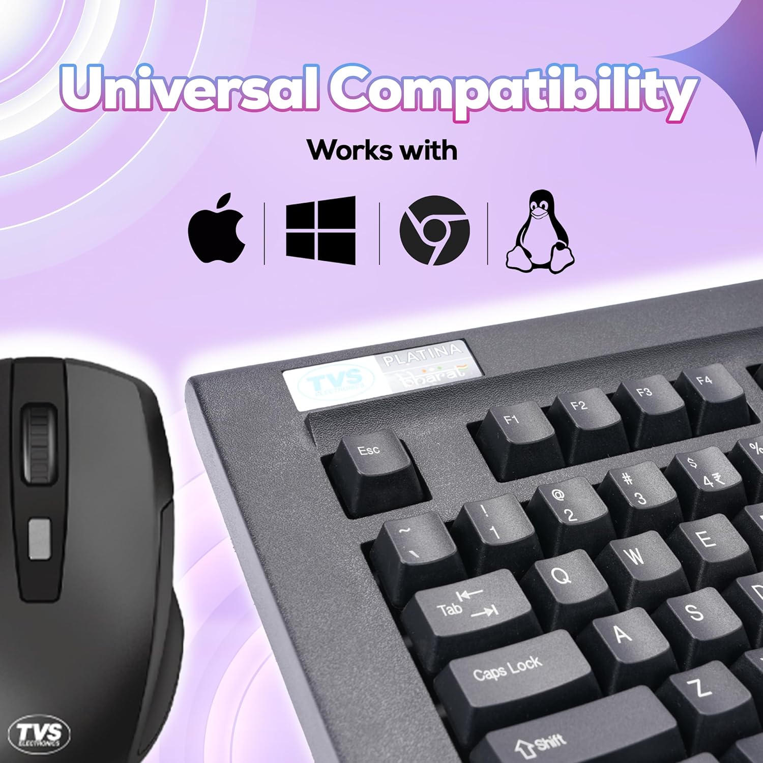 TVS Gold Platina Wireless Mechanical Keyboard & Mouse Combo