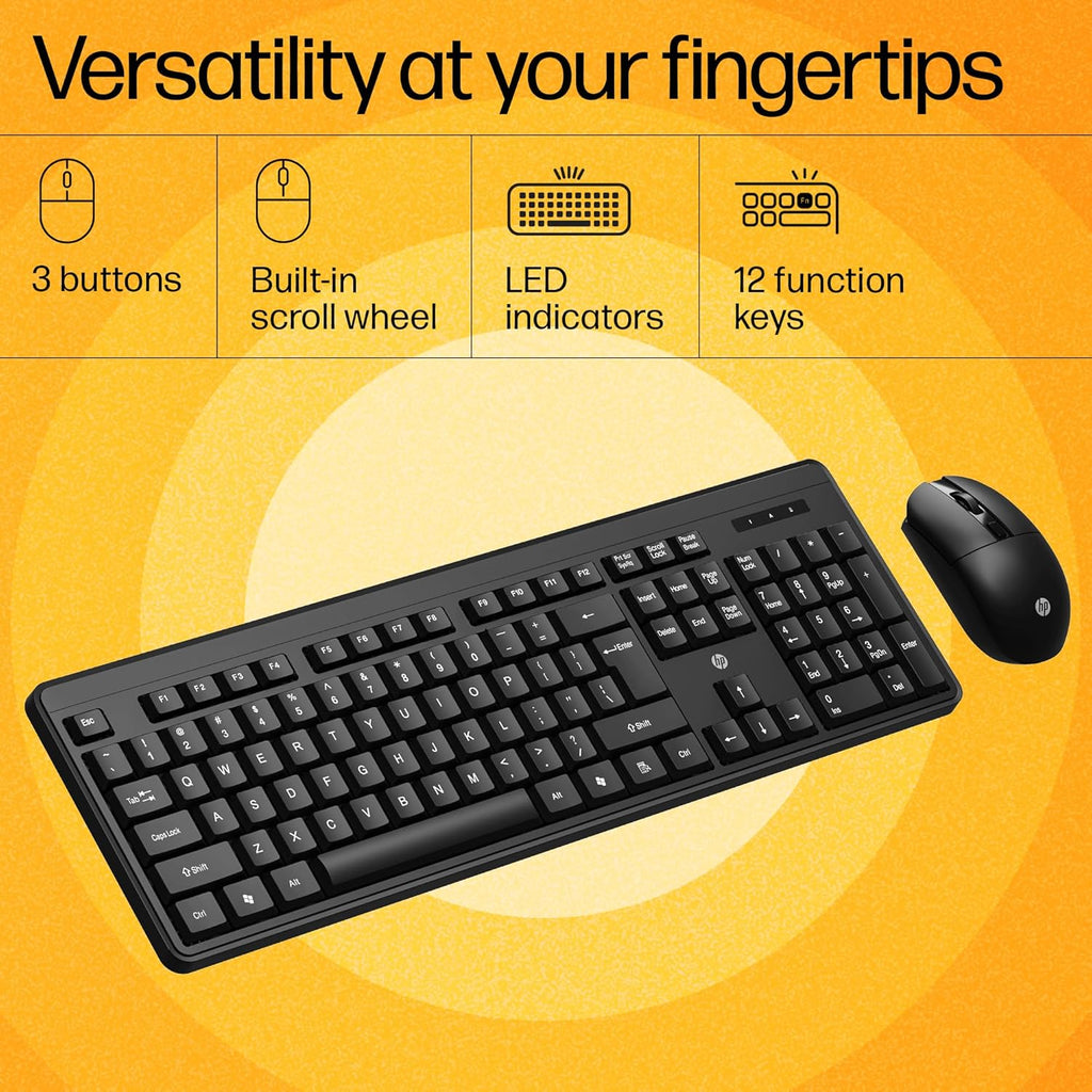 HP KM200 Wireless Keyboard & Mouse Combo